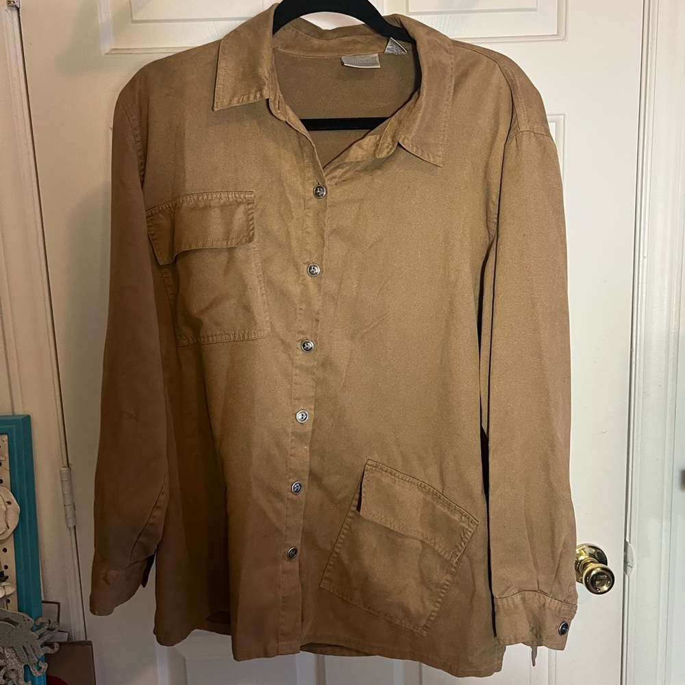 Chico’s ultra suede Brien overshirt